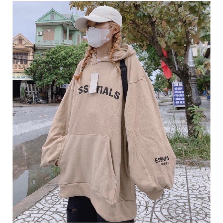 <Ảnh Thật> Áo hoodie Essentials Áo hoodie bằng cotton tay dài có mũ trùm họa tiết phong cách thể thao cho nam và nữ | BigBuy360 - bigbuy360.vn