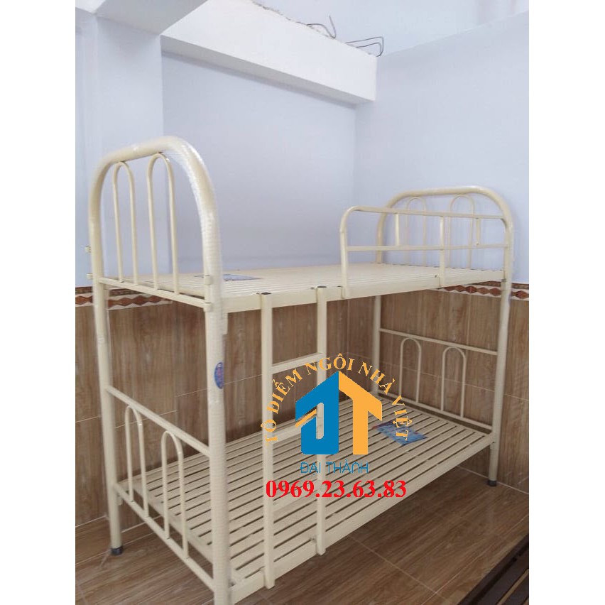 Giường Sắt 2 Tầng: Kích thước 0,8mx0,8mx1m7 ĐẠI THÀNH nhiều màu