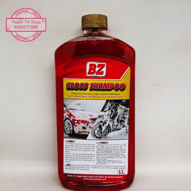 Xà bông rửa xe BZ GLOSS SHAMPOO rửa xe siêu bóng đậm đặc