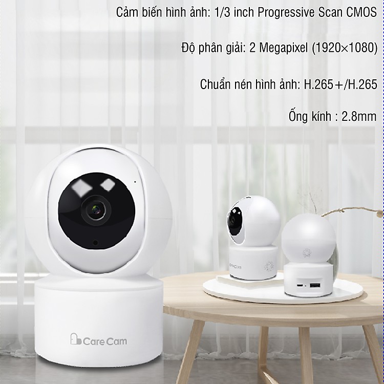 Camera Wifi Không Dây 360 Độ CareCam Full HD 2.0