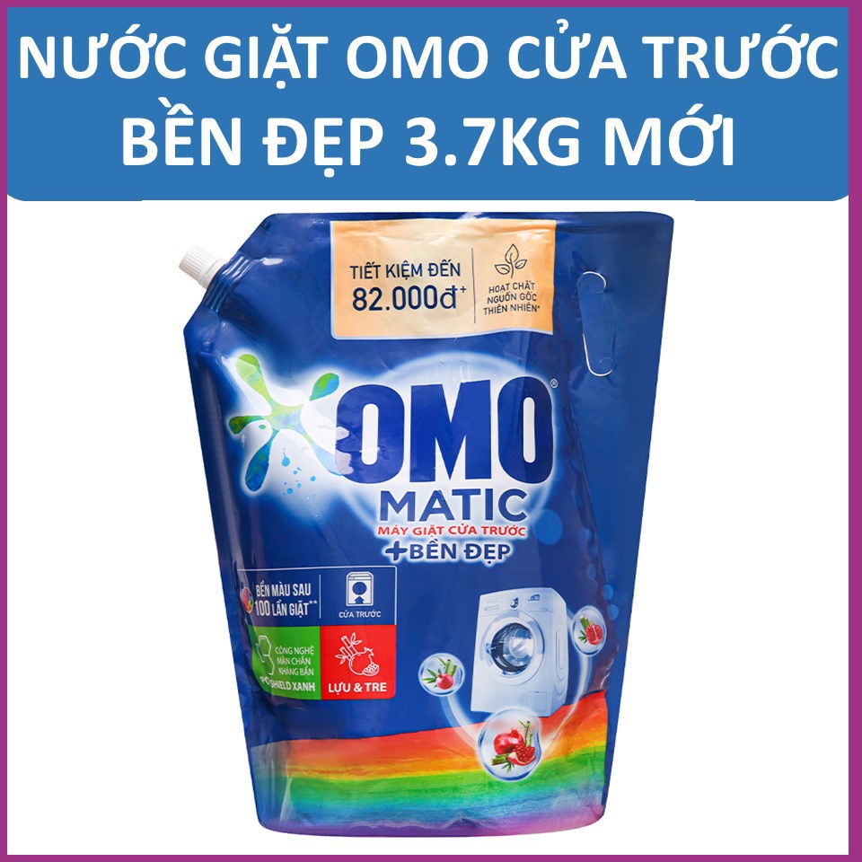 Nước giặt OMO Cửa trước Bền Đẹp 3.7kg