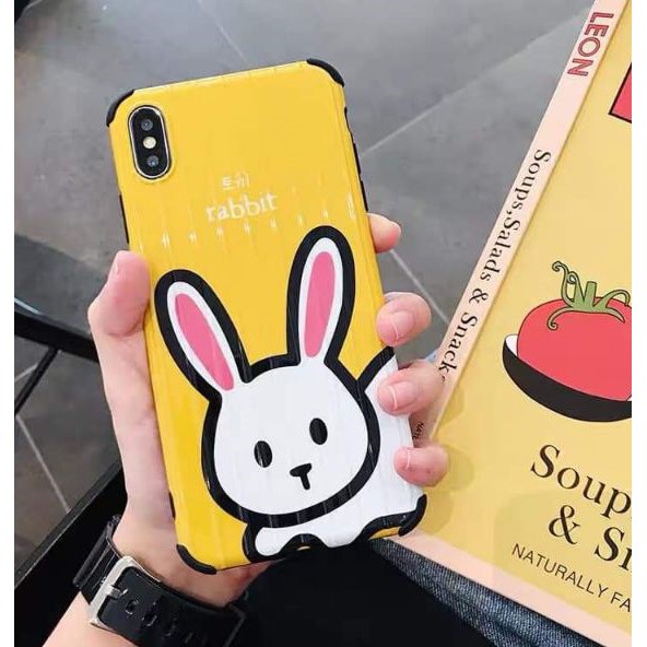 Ốp Iphone, Ốp vali sọc nổi 3D thỏ Rapbit cao cấp chống sốc Iphone 7/ 8/ 7 Plus/ 8 Plus/ Iphone X/ XS/ XS Max/ SE 2020