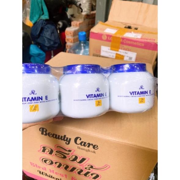 Kem dưỡng ẩm vitamin e Thái lan, kem vitamin e Thái lan nắp xanh chính hãng 200g Phụ Liệu Tóc Pinky