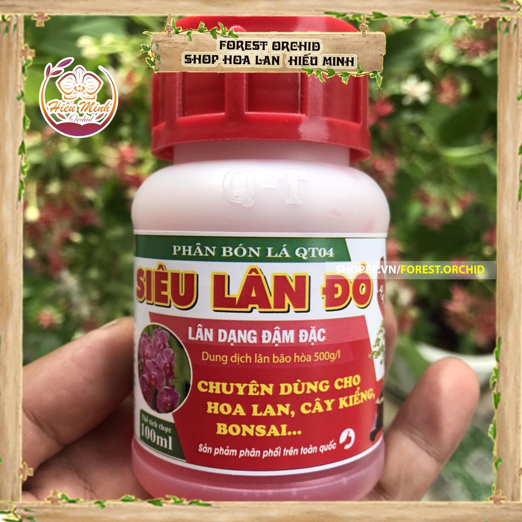 Siêu Lân Đỏ Q-T04+TE 20ml phân bón cho lan, Kích rễ nhanh, siêu ra hoa. Phát triển mạnh và đạt được năng suất cao