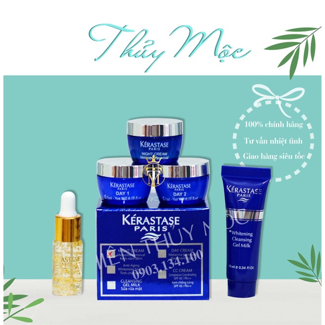 Kem trắng da, giảm thâm nám Kerastase Paris - Bộ mini kit (Bộ dùng thử)