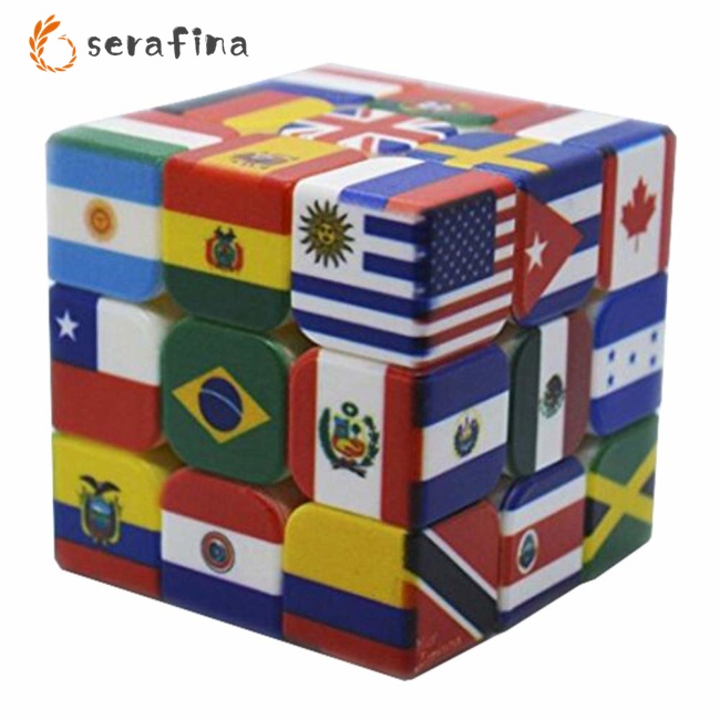 Đồ Chơi Rubik 3x3x3 UV In Hình Lá Cờ Độc Đáo
