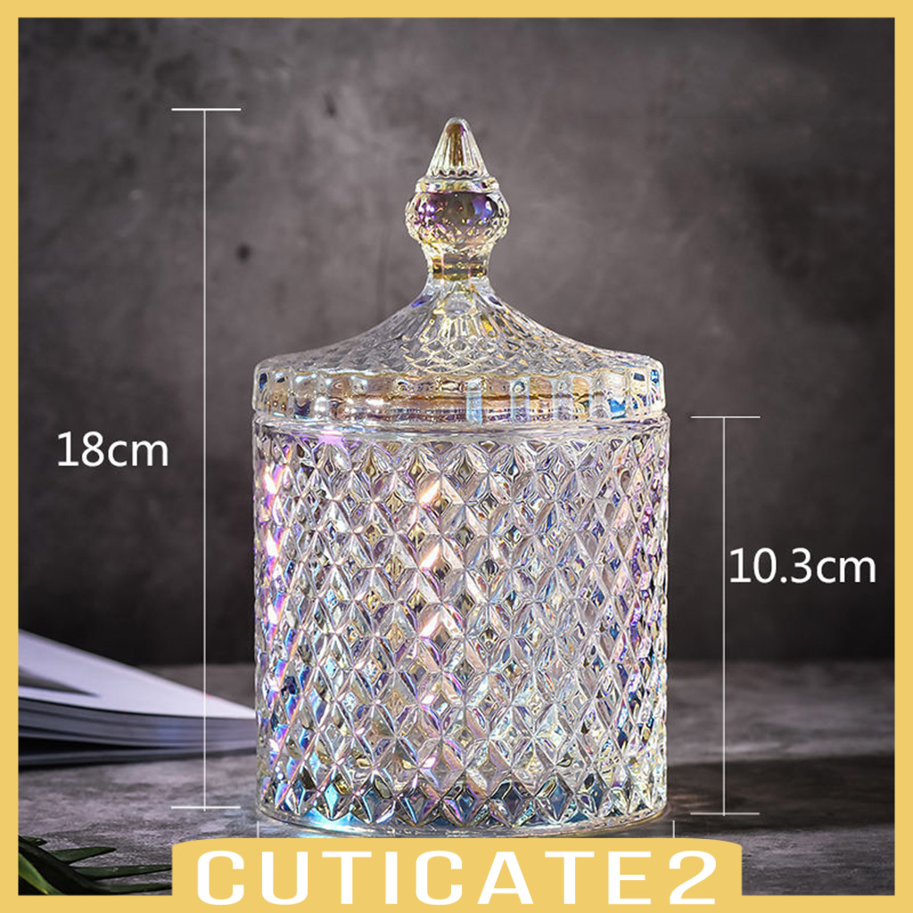 Set 2 Lọ Thủy Tinh Đựng Bánh Quy / Ngũ Cốc Dung Tích 600ml