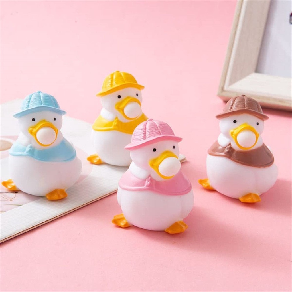 Đồ chơi squishy hình con vịt dễ thương giúp giảm căng thẳng