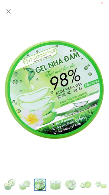 Gel mặt nạ nha đam milaganics(300ml)