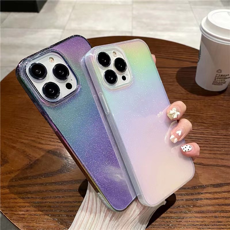 Ốp Điện Thoại iPhone 14 13 12 11 Pro max 14 plus x xs xr xsmax Silicon case ốp lưng điện thoại ip 14 13 promax PC Cứng Chống Sốc Nhiều Màu Sắc Lấp Lánh Sang Trọng Cho