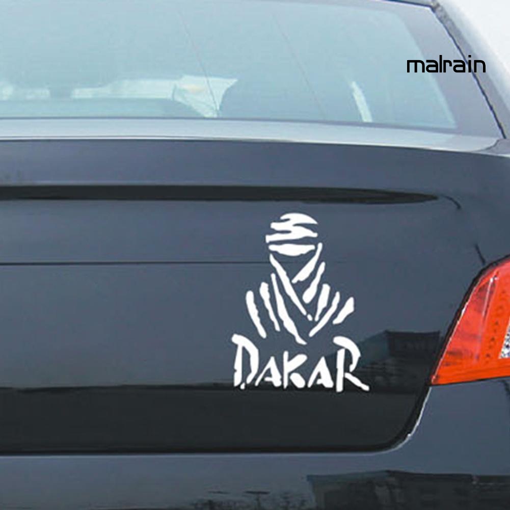 Miếng Dán Trang Trí Phản Quang In Chữ Ma Dakar Độc Đáo Dành Cho Xe Hơi