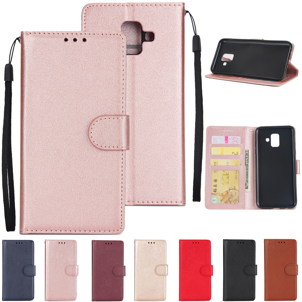 Bao da đựng thẻ kiểu ví nắp gập dành cho Samsung J4/J6 plus J8 2018 | BigBuy360 - bigbuy360.vn