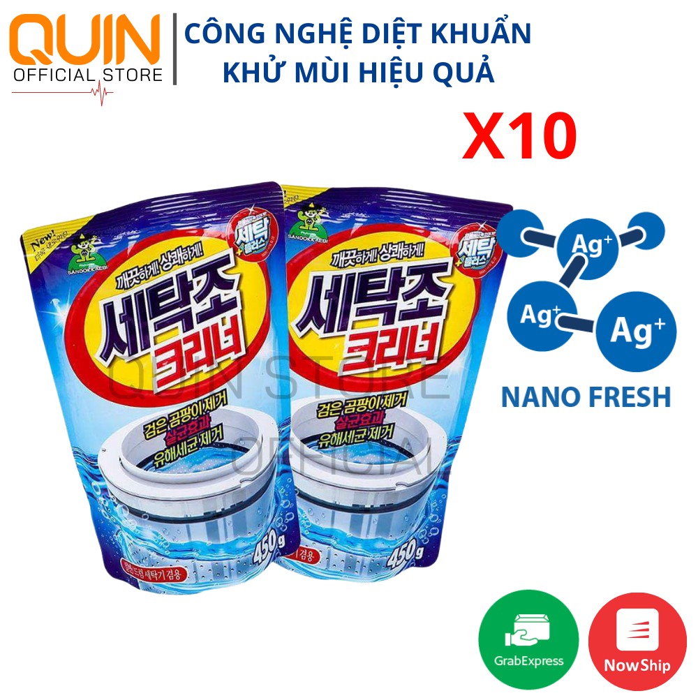 Bột Tẩy Lồng, Vệ Sinh Máy Giặt Hàn Quốc Gói 450g Tẩy Rửa Cực Mạnh - Hiệu Quả Tức Thì