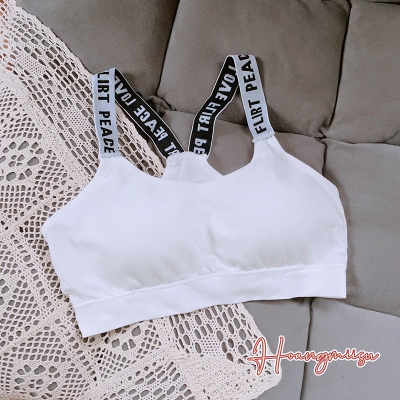 Đồ lót áo ngực nữ, quần lót nữ cao cấp phong cách thể thao đai viền chữ | BigBuy360 - bigbuy360.vn