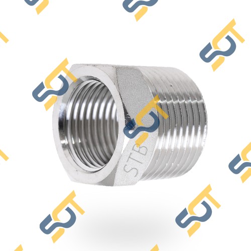 Cả rá inox sần - ren ngoài 3/8 (17), ren trong 1/4 (13) - (Inox pipe fitting reducer bush male to female)