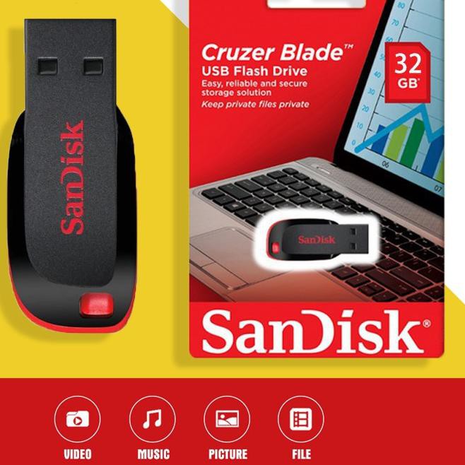 Usb 2.0 Code-770 Sandisk Cruzer Blade Cz50 128gb 64gb 32gb