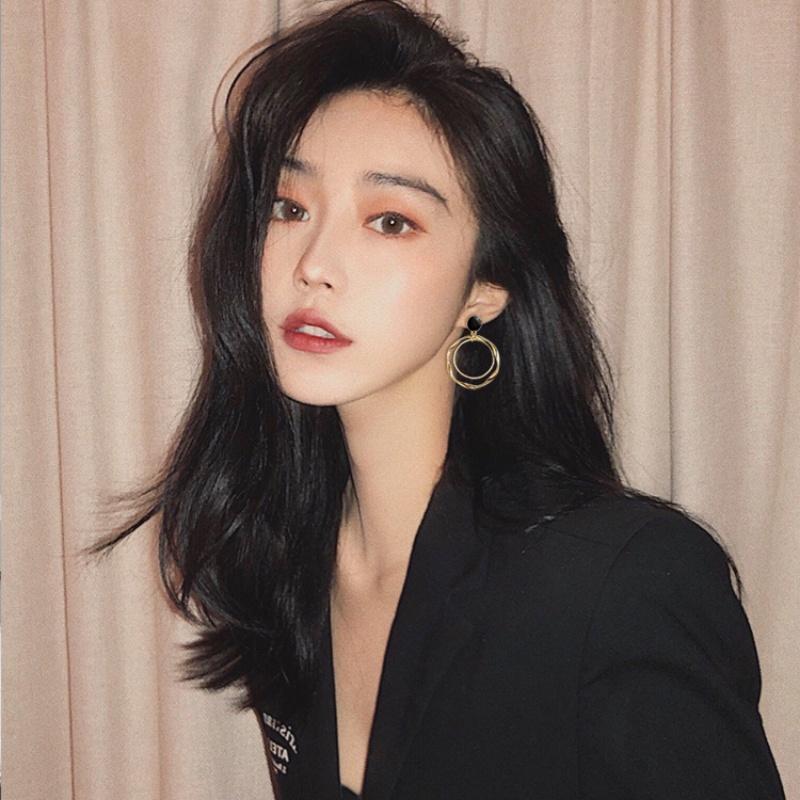 Bông Tai Dạng Xỏ Hình Tròn Thời Trang Cao Cấp