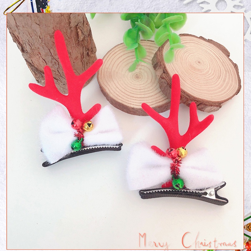 Kẹp Tóc Hình Sừng Tuần Lộc Giáng Sinh Dễ Thương