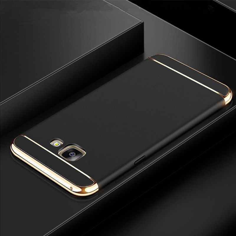 Ốp điện thoại cứng thời trang mạ viền vàng đẹp mắt thời thượng cho Samsung Galaxy J5 Prime/J7 Prime