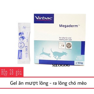 1 hộp 28 gói Gel Dinh Dưỡng Virbac Megaderm 4ml Giúp Mượt Lông, Da Và Giảm Ngứa Chó Mèo MEOGOG