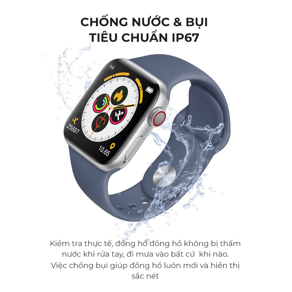 Đồng Hồ Thông Minh SmartWatch T500 - Theo Dõi Sức Khỏe - Nghe Gọi - Chống Nước IP67 - Thay Dây Chung Với AppleWatch 44mm