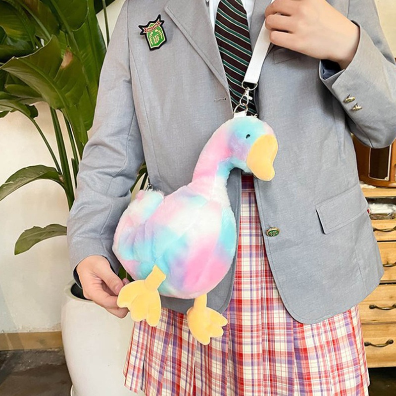 Túi Đeo Chéo Hình Chú Vịt Hoạt Hình Nhồi Bông Ngộ Nghĩnh Đáng Yêu