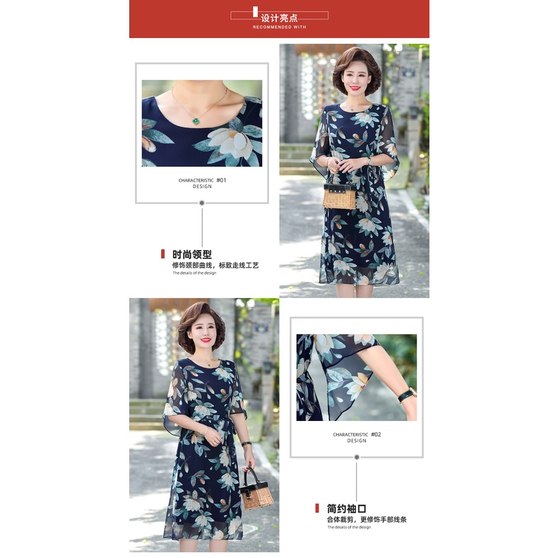 Đầm Thiết Kế Mỏng Kiểu Dáng Mới Thời Trang Mùa Hè Dành Cho Phụ Nữ Trung Niên 2022