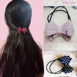 Đồ cột tóc nơ nhỏ xinh xắn nhiều mẫu.Dài 5cm dây buộc tóc cột tóc xinh phụ kiện tóc