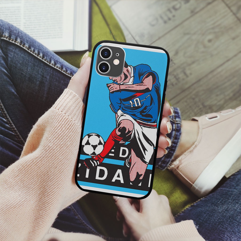 Ốp lưng zinedine zidane nhảy cao đỡ banh pro 13 11 12 promax 7 8 plus xs X Xr  FOO20221982