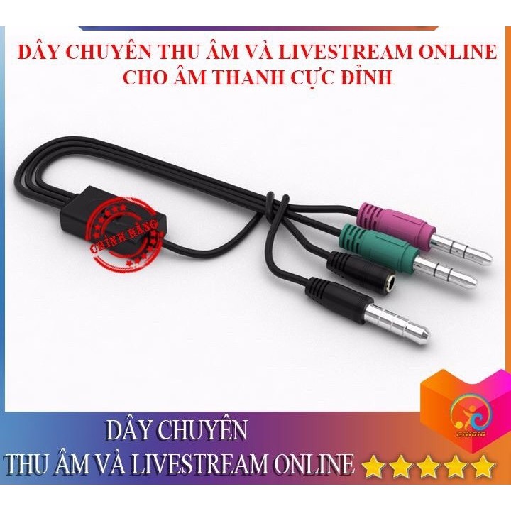 (MỚI) Dây livestream 3 màu MA1 hàng tốt BH 6 tháng đổi mới