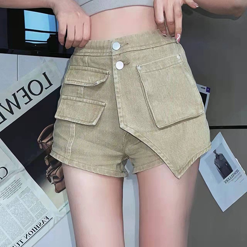 Quần Short Jean Nữ Lưng Cao Thời Trang Hàn Quốc