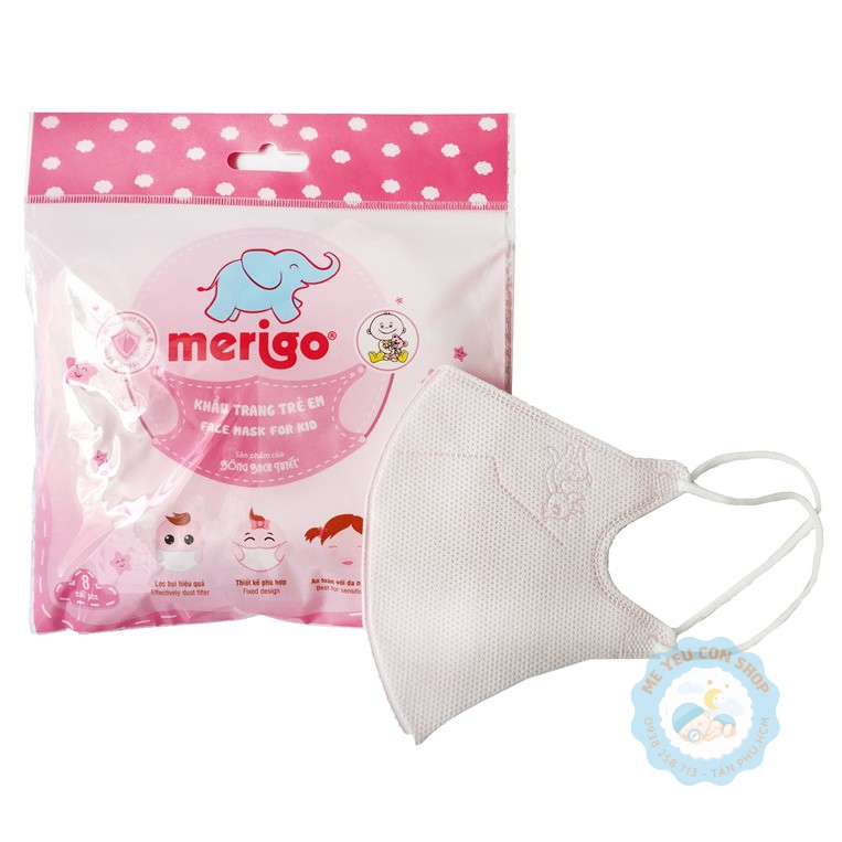(1-4 tuổi) Khẩu trang y tế Merigo cho bé - 8 cái/ gói (katydang)