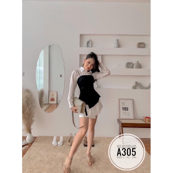 Bigsize Set SM peplum A305