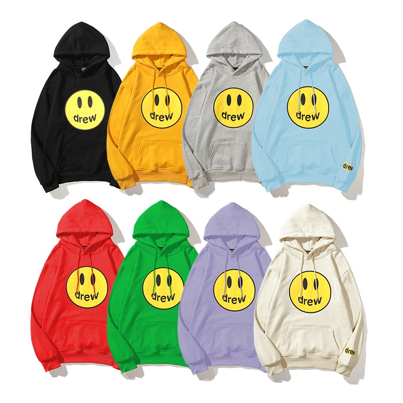 Áo hoodie hình mặt cười DREW HOUSE thời trang đường phố dành cho cặp đôi