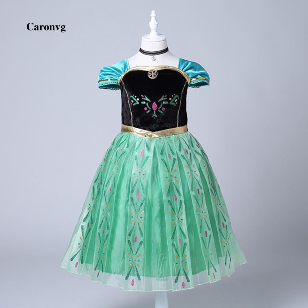 Đầm hóa trang công chúa Anna cho bé gái