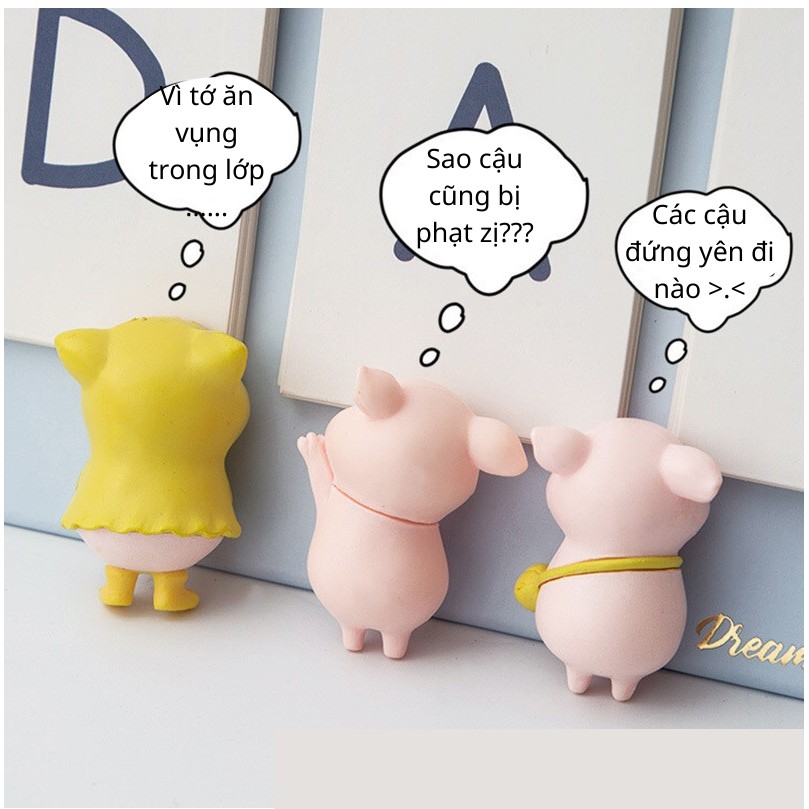 Heo Con trang trí ô tô, bàn làm việc, bánh kem đáng yêu KÈM KEO dễ thương Sét 6 chú heo con 💕FREESHIP 50k💕 - dear.ladies