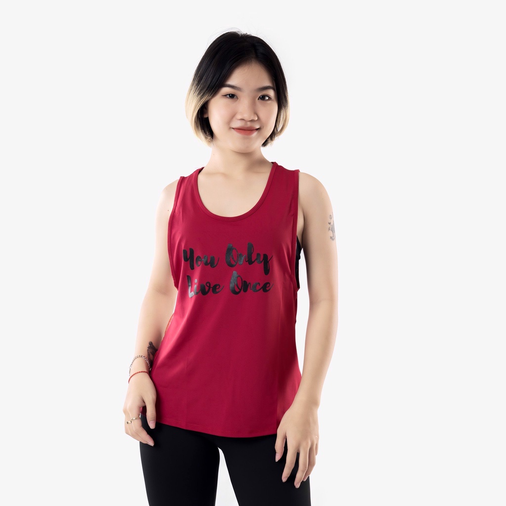 Áo Thể Thao Tank Top You Only Live Once Lưới Lưng Xẻ - Yolo Sport
