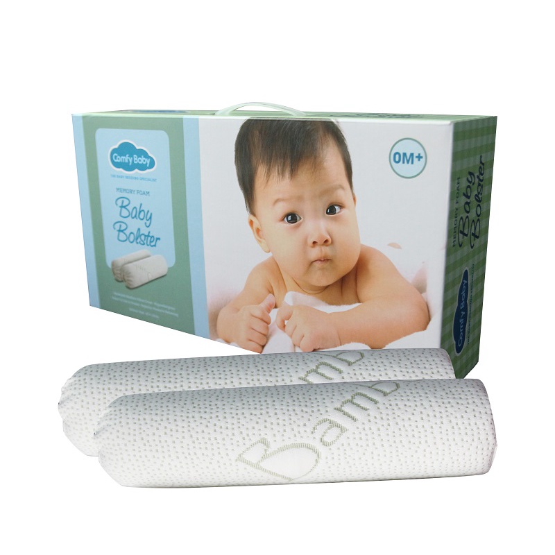 Gối chặn - Gối ôm 2in1 cho bé vỏ sợi tre Bamboo Comfybaby 40x10cm, gối chặn kháng khuẩn cho trẻ sơ sinh - Monnie Kids
