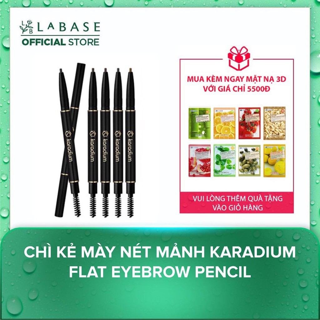 Chì kẻ mày nét mảnh Karadium Flat Eyebrow Pencil