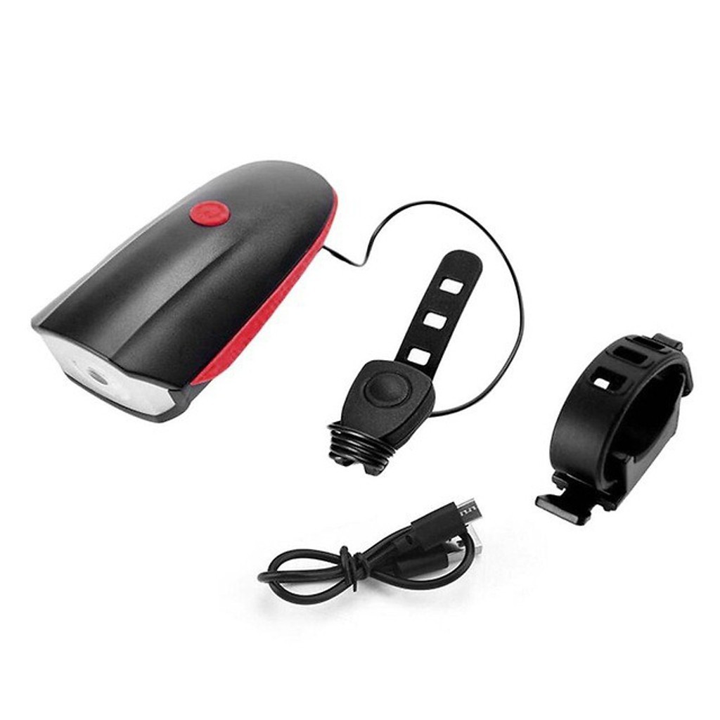 Đèn Pha Xe Đạp Kết Hợp Còi CRE XPG 7588 | LED Siêu Sáng 250 Lumens, Sạc USB