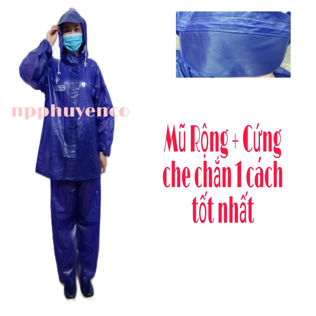 FREE SHIP - ÁO MƯA CHÚC SEN - ÁO MƯA BỘ ĐI BIỂN NHỰA NHẬP KHẨU, SIÊU DẺO  + KHÔNG THẤM NƯỚC CAO CẤP (hàng sẵn +sỉ ib)