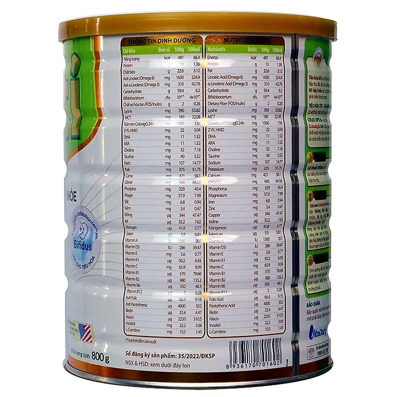 Sữa COLOS OPTI số 0 800g (Date mới nhất )