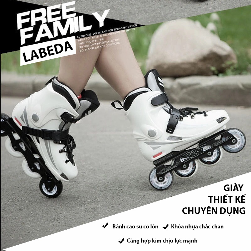 Giày patin Labeda 237 cao cấp giành cho người đi slalom chuyên nghiệp batin batanh cao cấp
