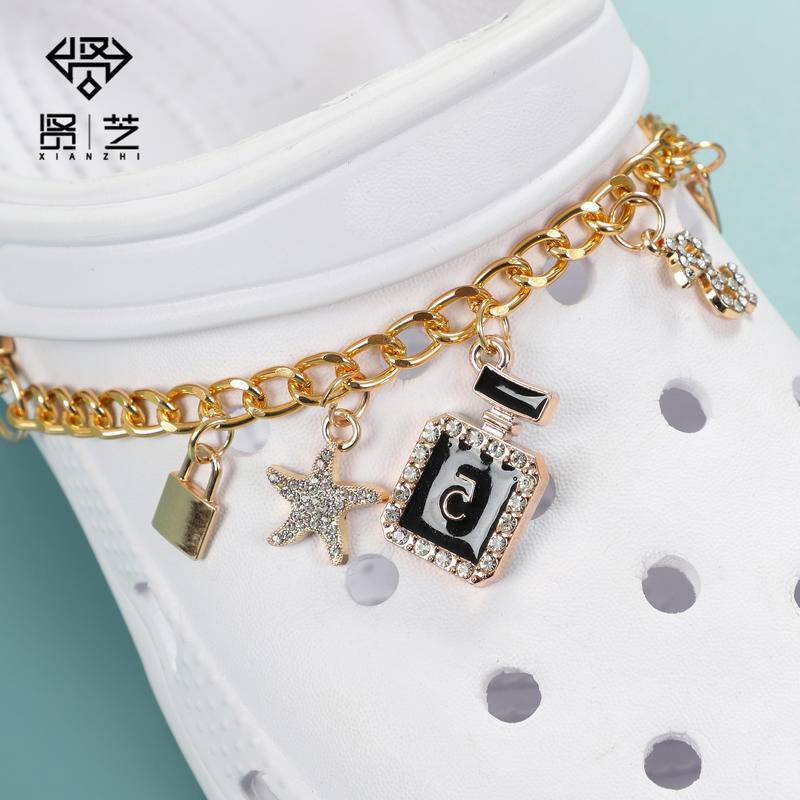 crocs sticker Dây Xích Khóa Giày Trang Trí Đẹp Mắtshoes sticker Accessories Stickers Sandals Shoe Decoration