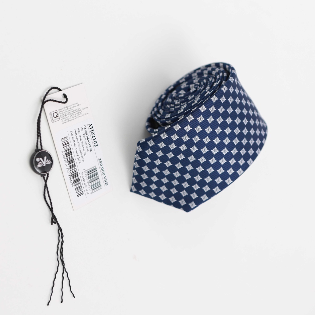 Cà vạt nam ARISTINO bản trung họa tiết hoa vuông ấn tượng và độc đáo - ATI02102