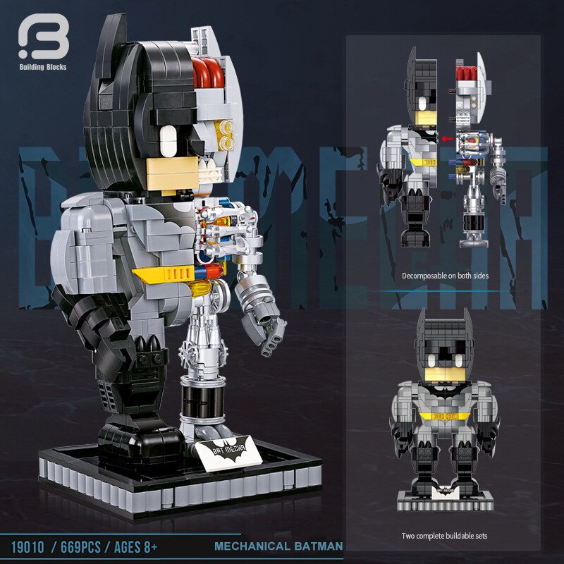 Đồ chơi Lắp ráp Mô hình 19010 Super hero Mechanical Batman 669PCS