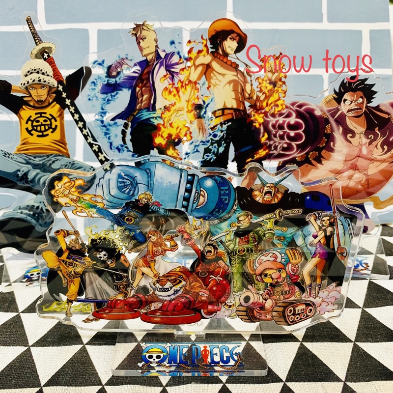 Mô Hình Tượng Standee Acrylic Mica - One Piece - onepiece - Luffy Zoro Nami Sanji Usopp Chopper Robin Franky Brook- 16cm