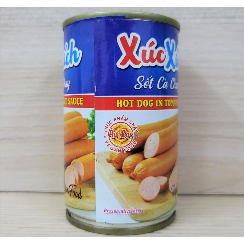 [Hộp 165g] XÚC XÍCH XỐT CÀ CHAY [VN] ÂU LẠC Vegan Hot Dog in Tomato Sauce