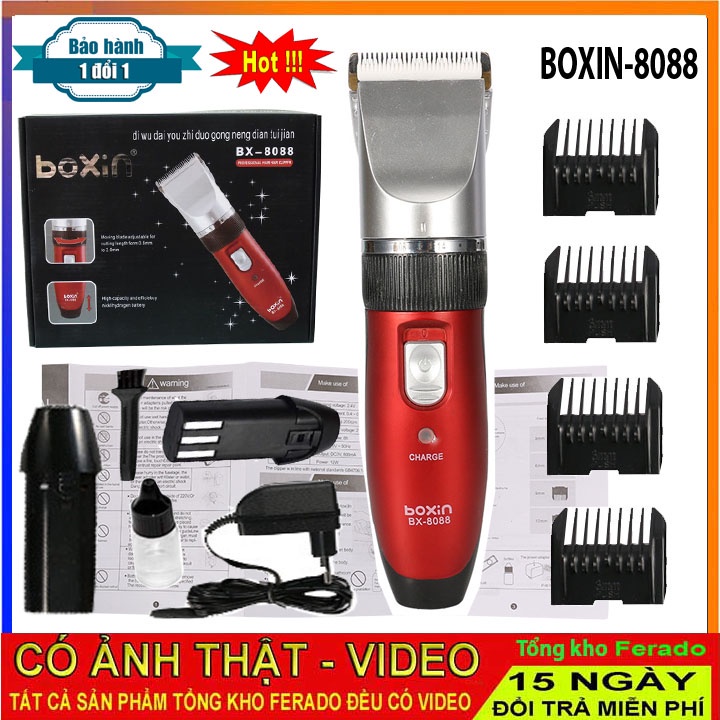 Máy Cắt Tóc Cao Cấp BOXIN Dùng Cho Gia Đình , Tông Đơ Cắt Tóc Hớt Tóc Chuẩn Salon