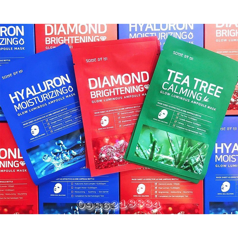 [Mã COS1103 hoàn 8% xu đơn 250K] Mặt nạ Tràm trà Cấp nước Dưỡng trắng SOME BY MI Glow Luminous Ampoule Mask LAM7 | BigBuy360 - bigbuy360.vn